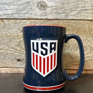USA Soccer Navy Blue Ceramic Mug